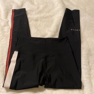 Black and Red Women's Athletic Leggings